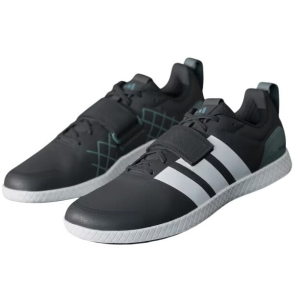 Adidas The Total 2 Mens Black White Weightlifting Shoes Hook and Loop Strap Sz X main image 6